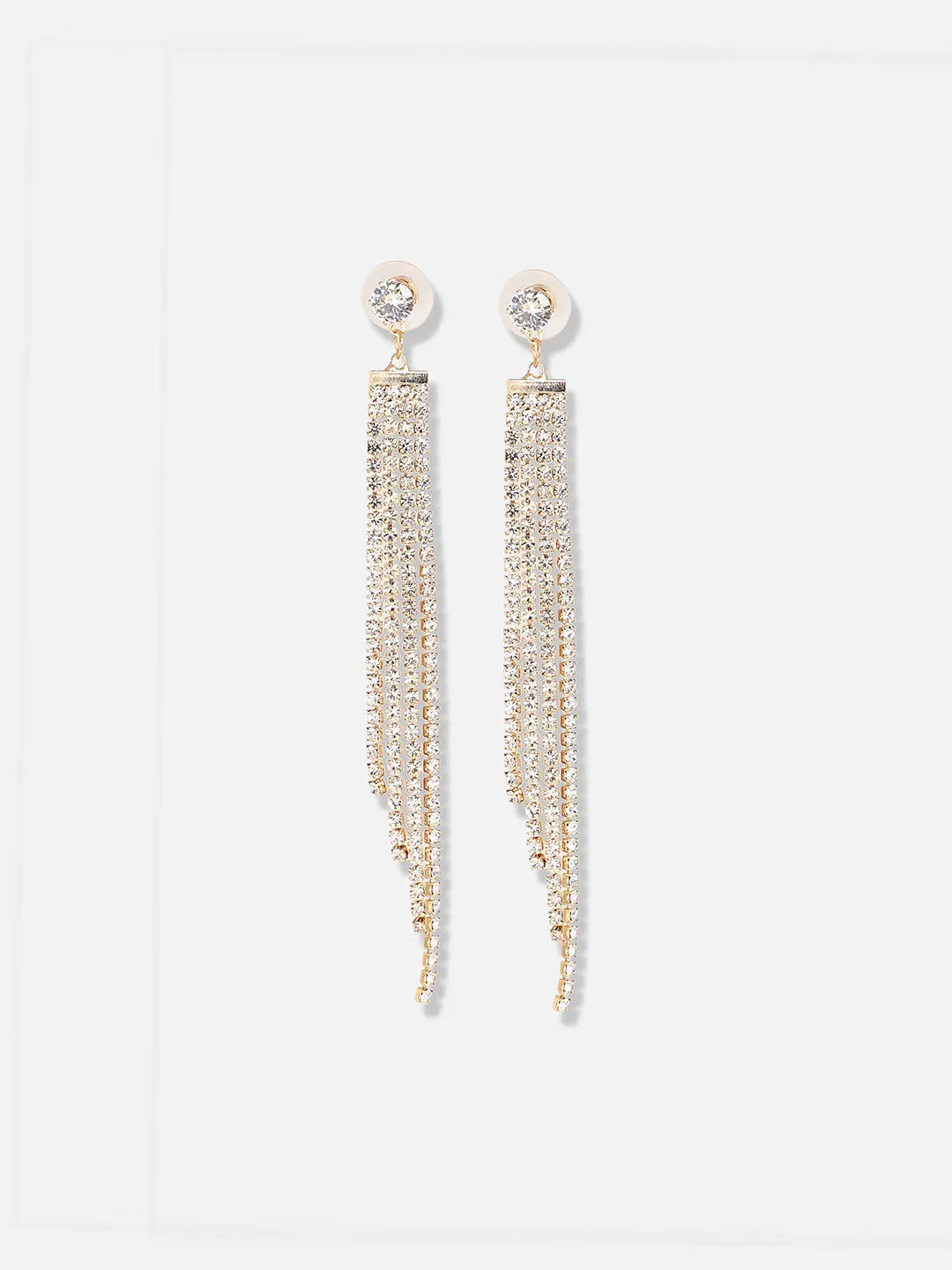 Gold Plated Designer Stone Party Drop Earring