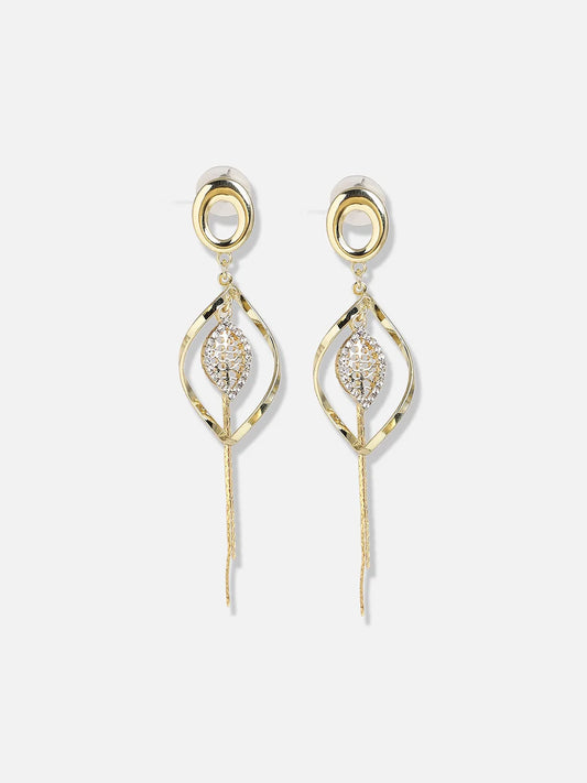 Silver Plated Designer Stone Party Drop Earring