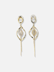 Silver Plated Designer Stone Party Drop Earring