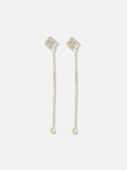 Gold Plated Designer Stone Party Drop Earring