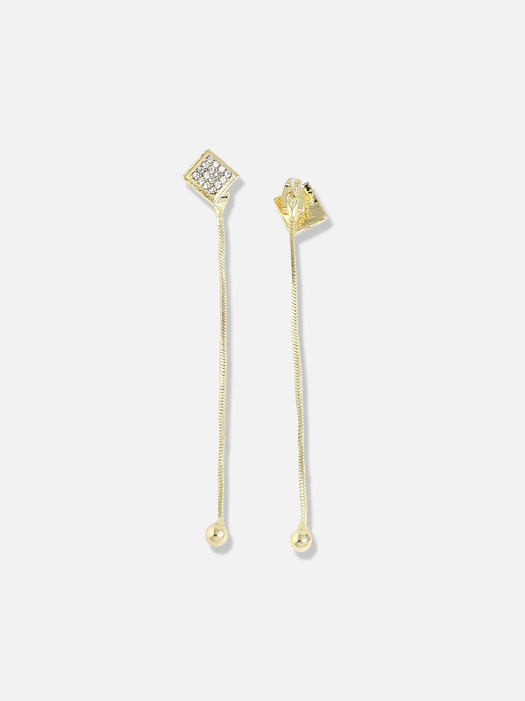 Gold Plated Designer Stone Party Drop Earring