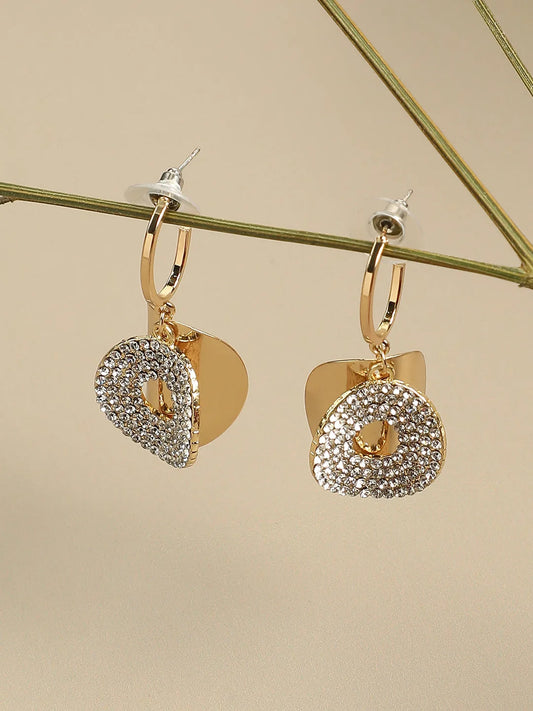 Gold Plated Designer Stone Party Drop Earring