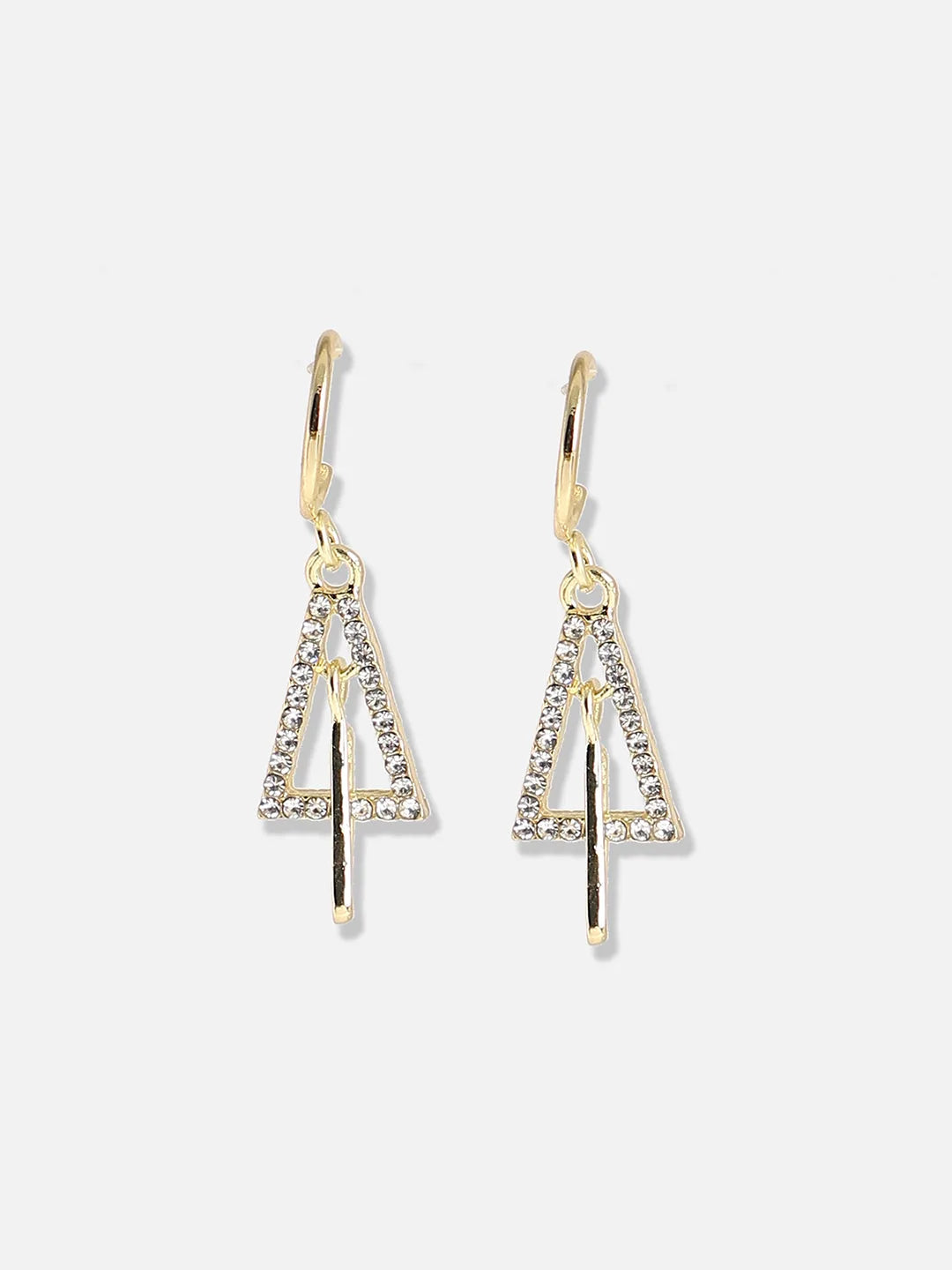 Gold Plated Designer Stone Casual Drop Earring