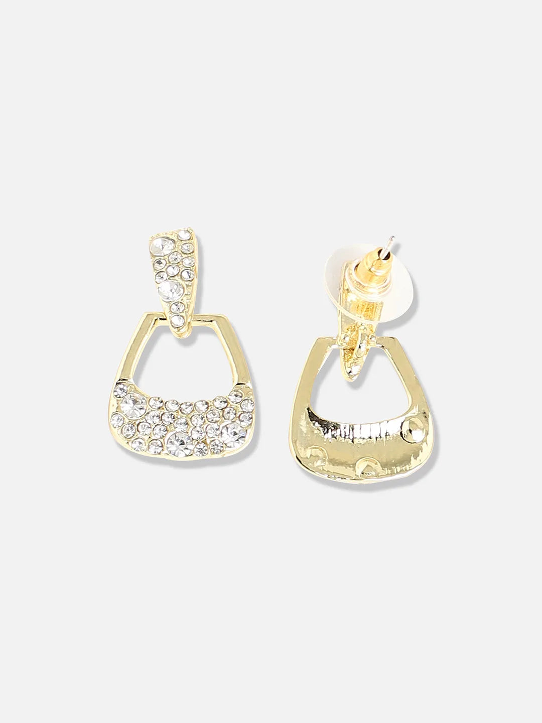 Gold Plated Designer Stone Casual Drop Earring