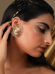 Gold Plated Designer Stone Party Drop Earring