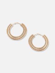 SOHI - Gold Plated Designer Casual Hoop Earring For Women