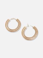 SOHI - Gold Plated Designer Casual Hoop Earring For Women