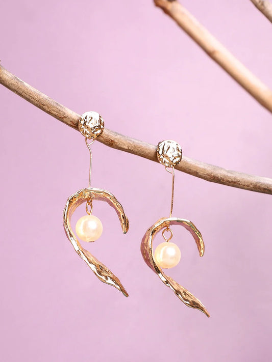 Gold Plated Designer Casual Drop Earring For Women