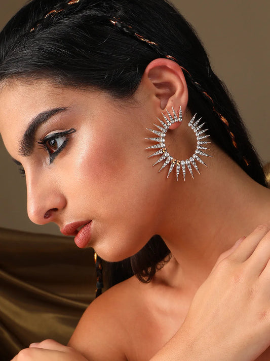 Gold Plated Designer Casual Hoop Earring