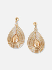 Gold Plated Designer Stone Party Drop Earring For Women