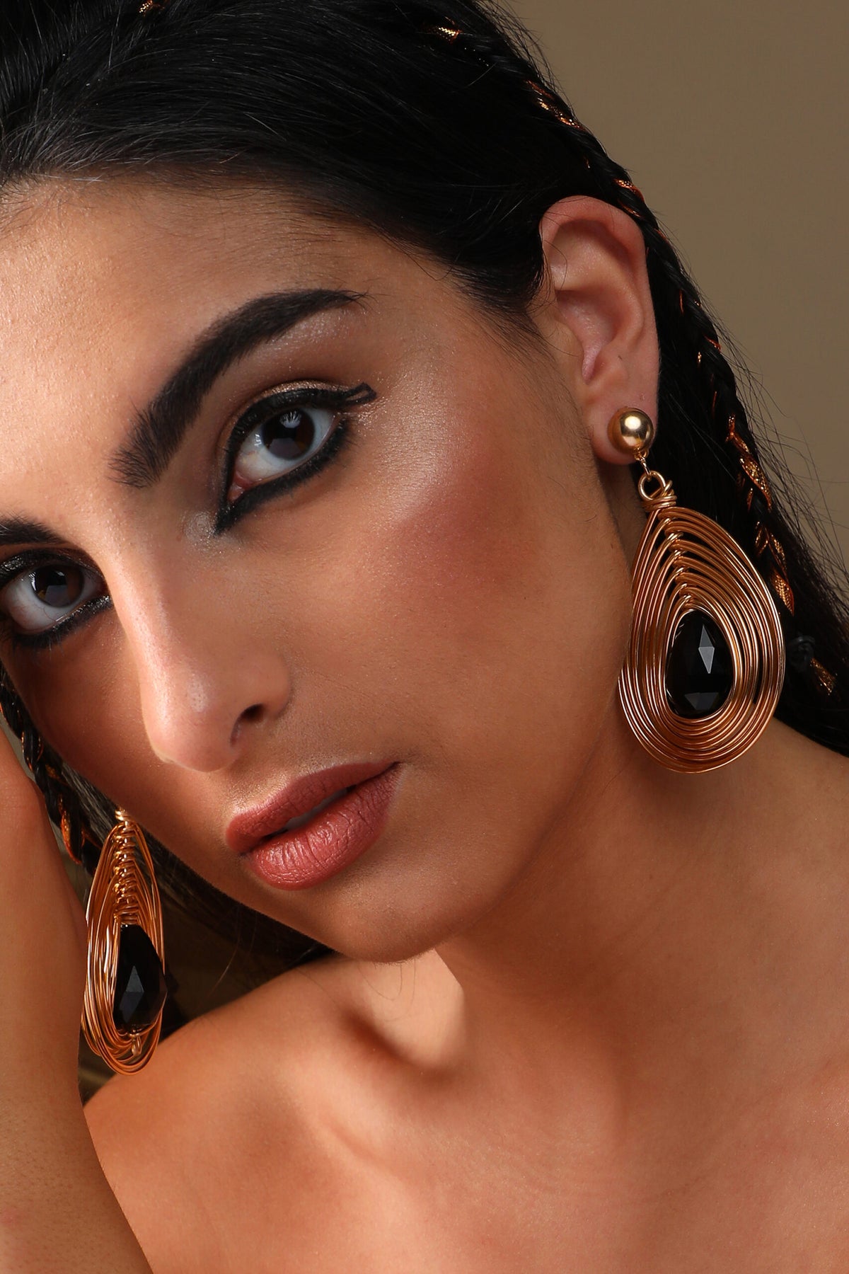 Gold Plated Designer Stone Party Drop Earring