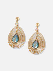 SOHI - Gold Plated Designer Stone Party Drop Earring For Women