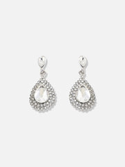 Silver Plated Designer Stone Party Drop Earring