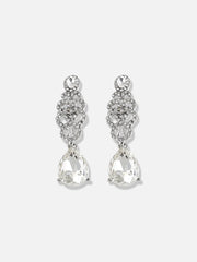 Silver Plated Designer Stone Party Drop Earring