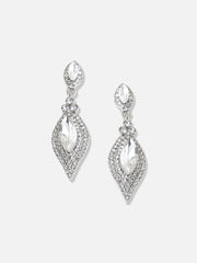 Silver Plated Designer Stone Party Drop Earring