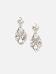 Gold Plated Designer Stone Party Drop Earring