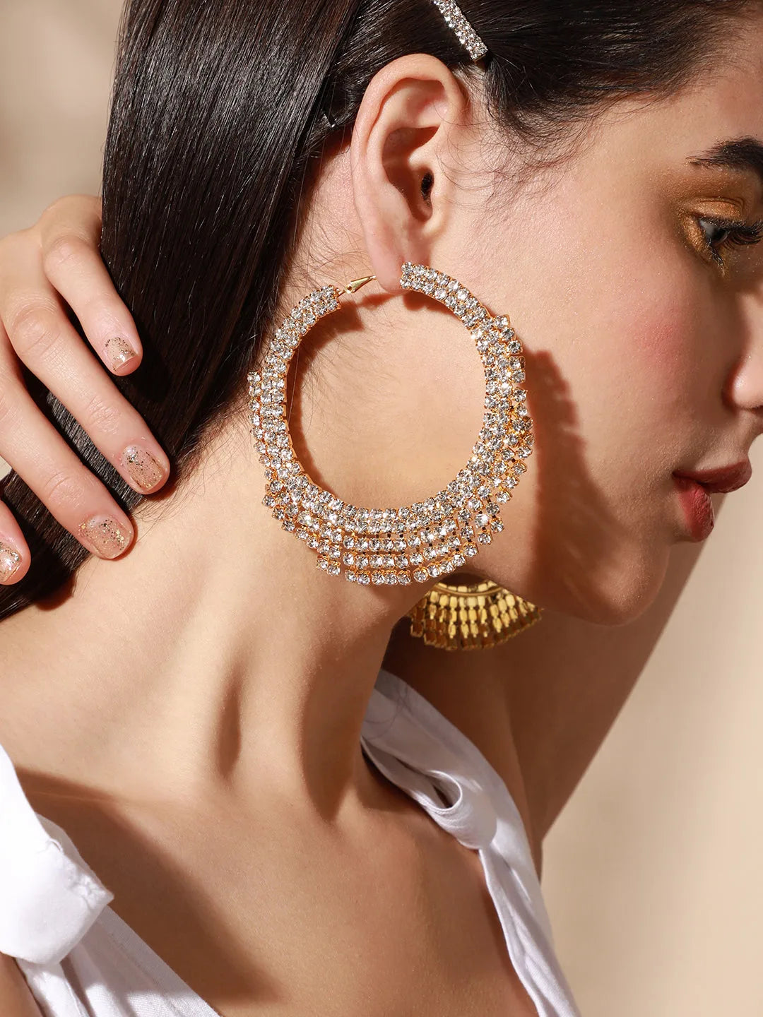 Silver Plated Designer Casual Hoop Earring For Women