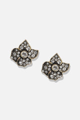 Gold Plated Designer Stone Party Stud