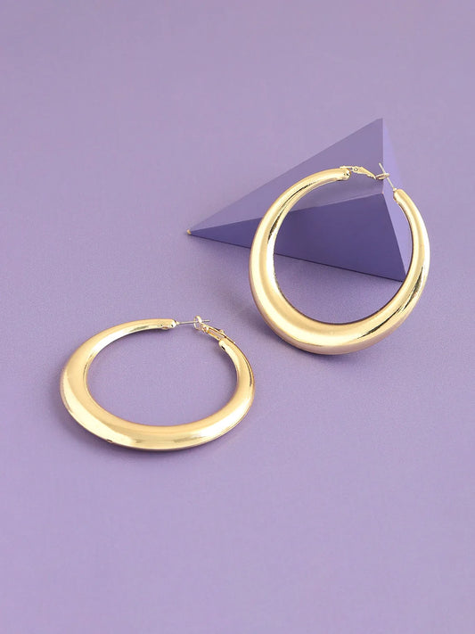 Gold Plated Party Designer Hoop Earring