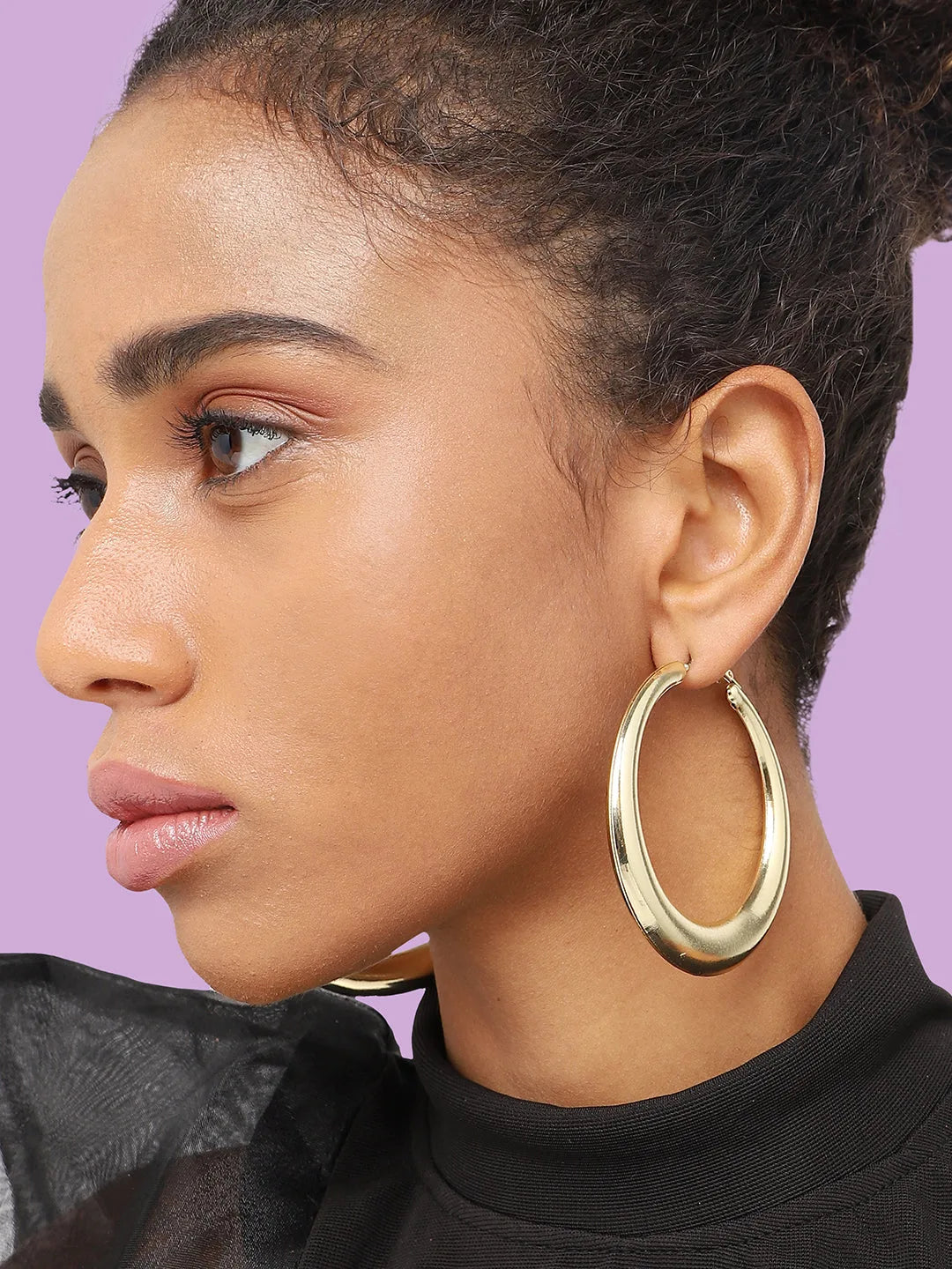 Gold Plated Party Designer Hoop Earring