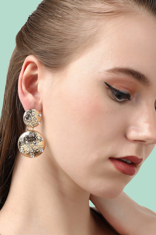 Gold Plated Designer Stone Party Drop Earring