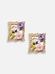 Gold Plated Party Designer Stone Stud