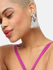 Silver Plated Party Designer Drop Earring