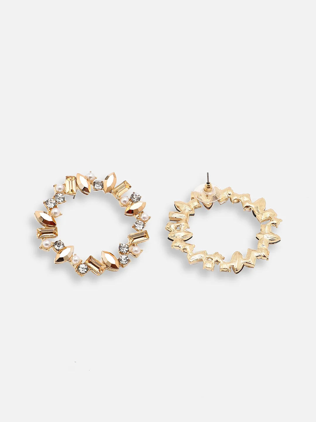 Gold Plated Party Designer Stone Stud