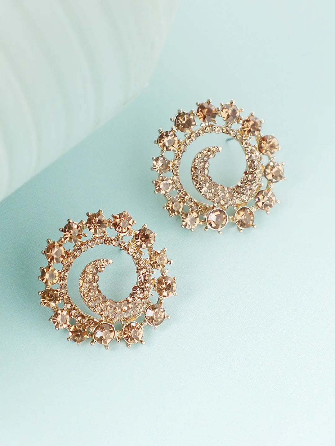 Gold Plated Party Designer Stone Stud