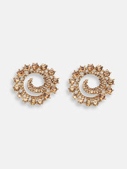 Gold Plated Party Designer Stone Stud