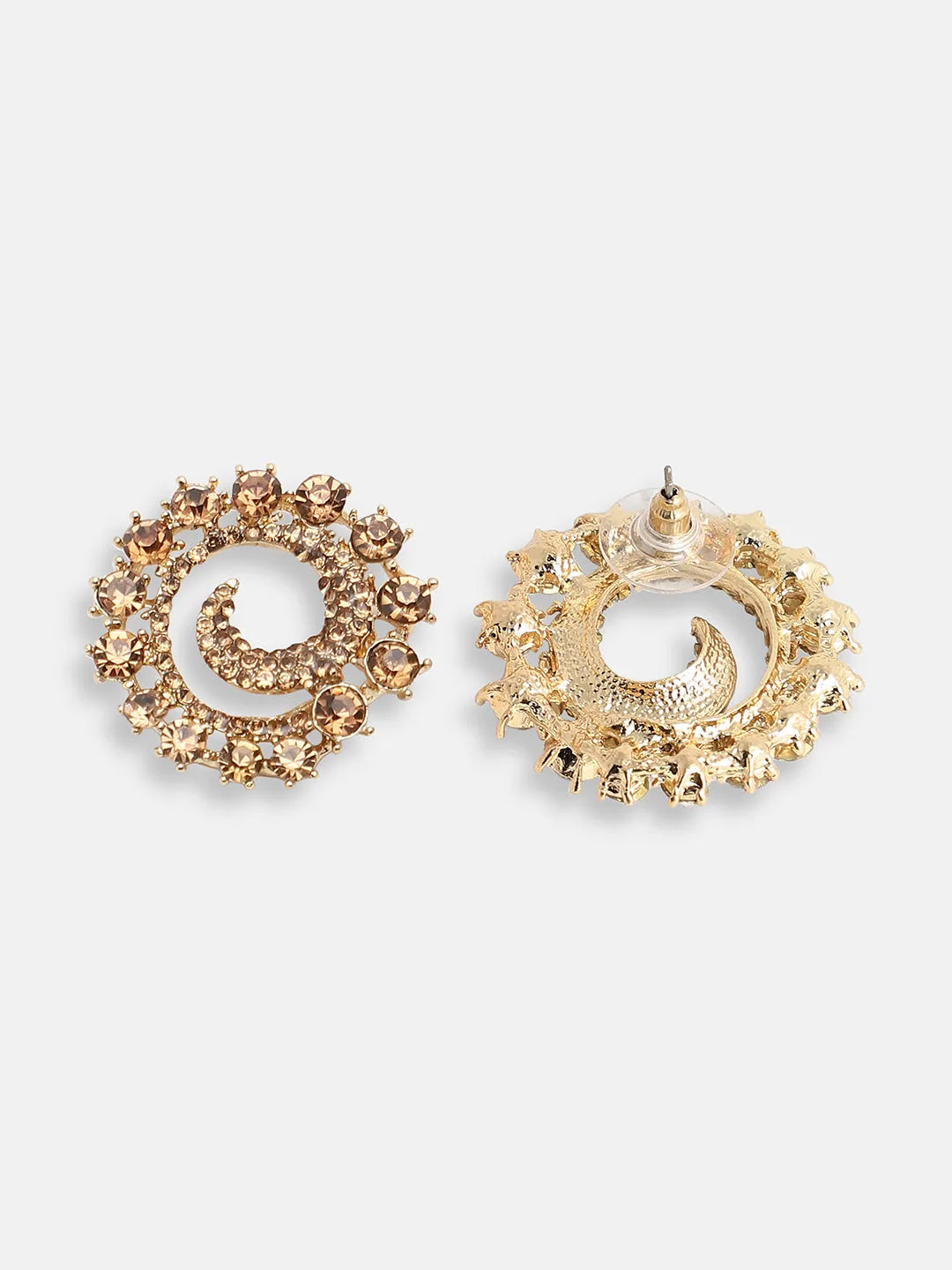 Gold Plated Party Designer Stone Stud