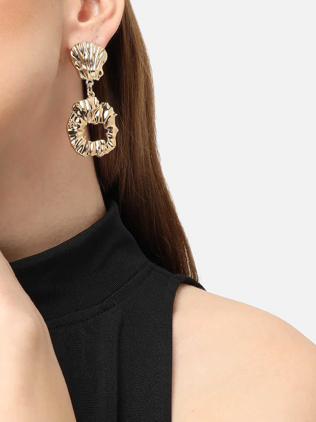 Gold Plated Party Designer Drop Earring