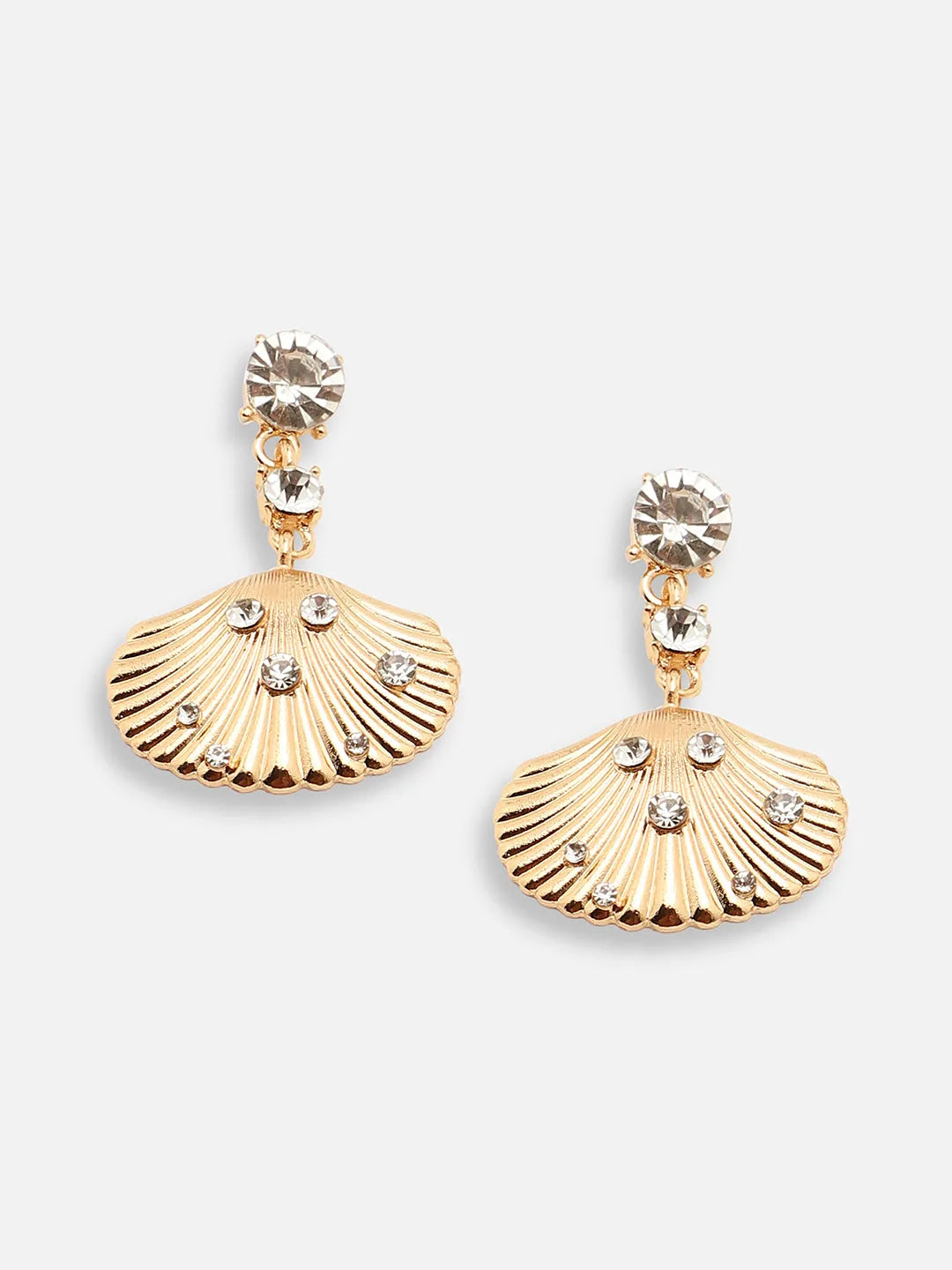 Gold Plated Party Designer Stone Drop Earring