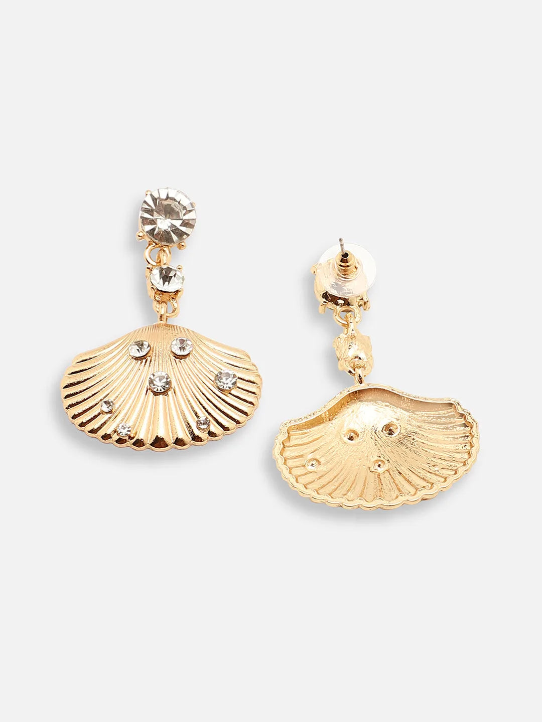 Gold Plated Party Designer Stone Drop Earring