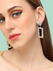 Gold Plated Party Designer Stone Drop Earring