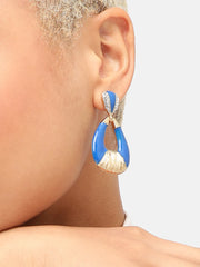 Gold Plated Party Designer Stone Drop Earring