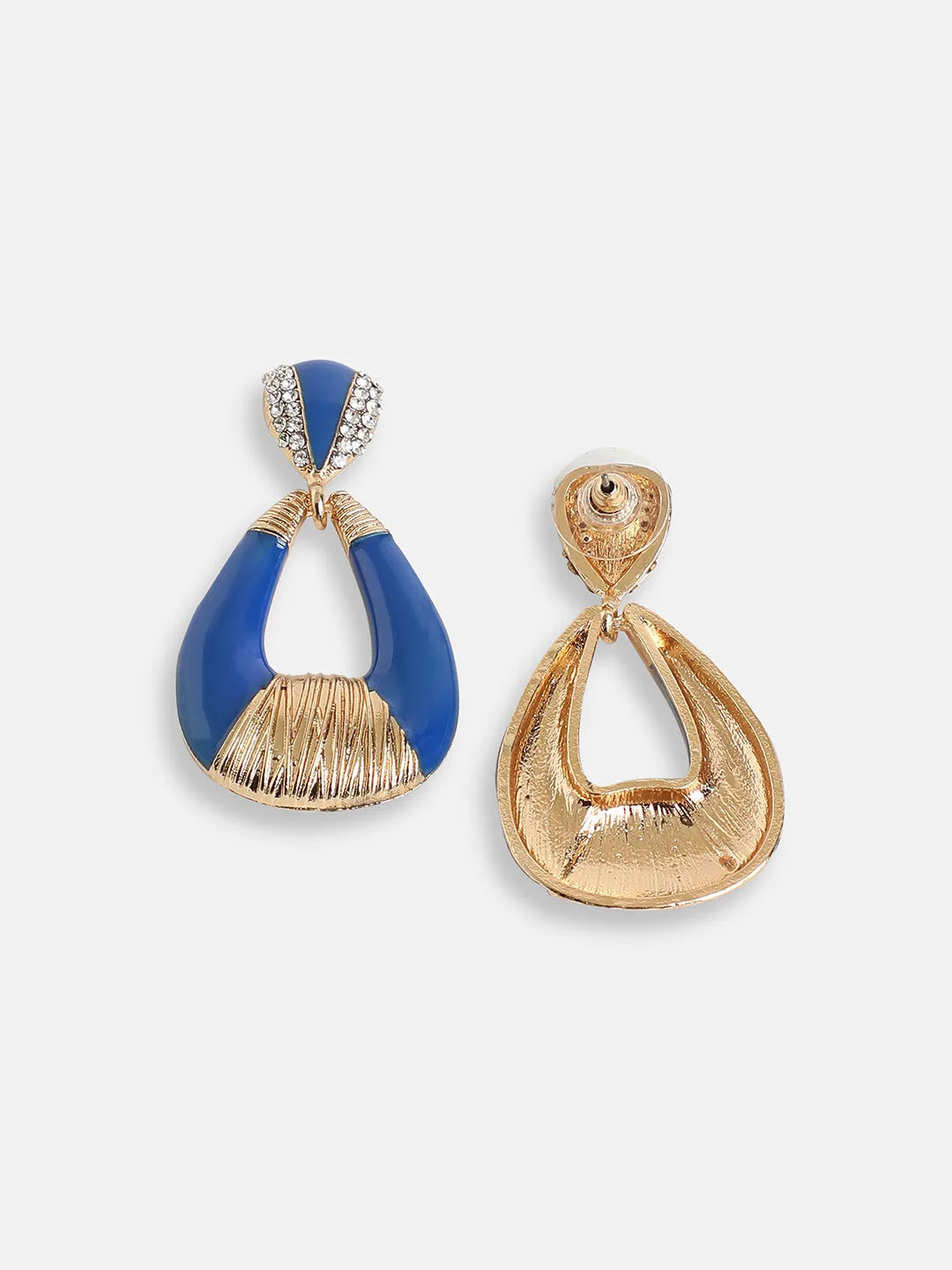 Gold Plated Party Designer Stone Drop Earring