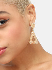 Gold Plated Party Designer Drop Earring