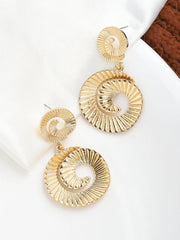 Gold Plated Party Designer Stone Drop Earring