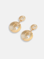 Gold Plated Party Designer Stone Drop Earring