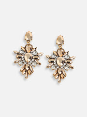 Gold Plated Party Designer Stone Drop Earring