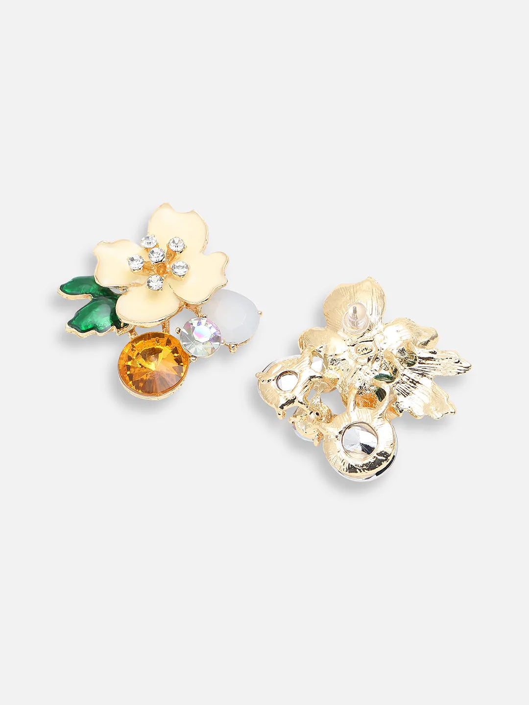 Gold Plated Party Designer Stone Stud