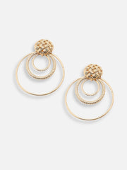 Gold Plated Party Designer Stone Drop Earring