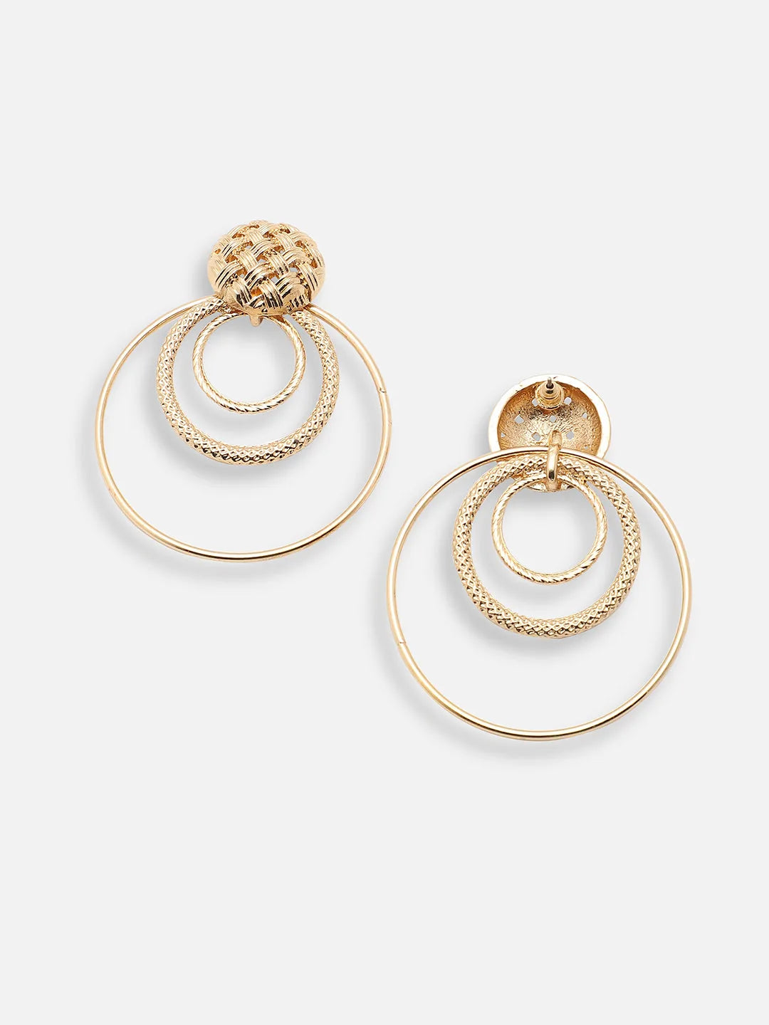 Gold Plated Party Designer Stone Drop Earring