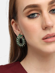 Gold Plated Party Designer Stone Drop Earring