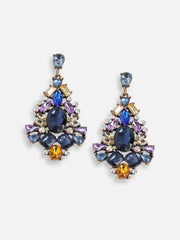 Gold Plated Party Designer Stone Drop Earring