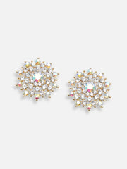 Silver Plated Party Designer Stone Stud