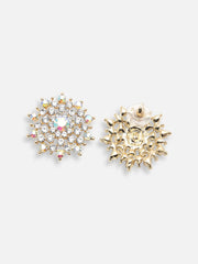 Silver Plated Party Designer Stone Stud