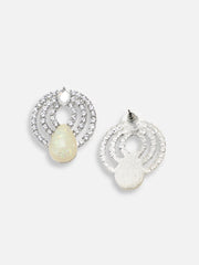 Silver Plated Party Designer Stone Drop Earring