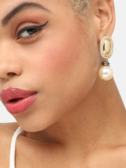 Gold Plated Party Designer Stone Drop Earring